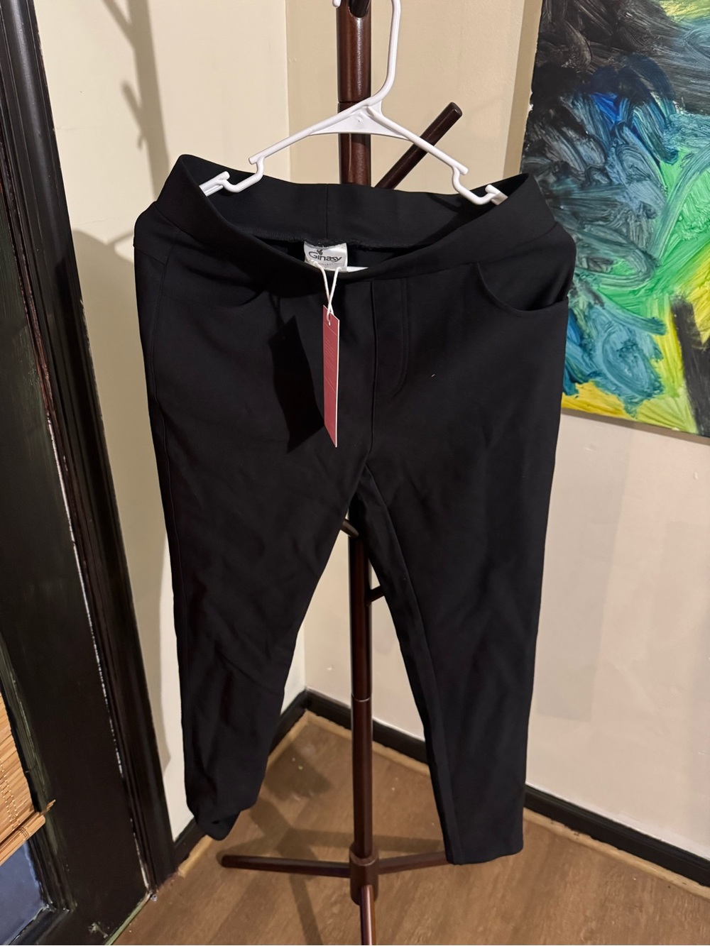 Black Stretch Ponte Leggings Pants
